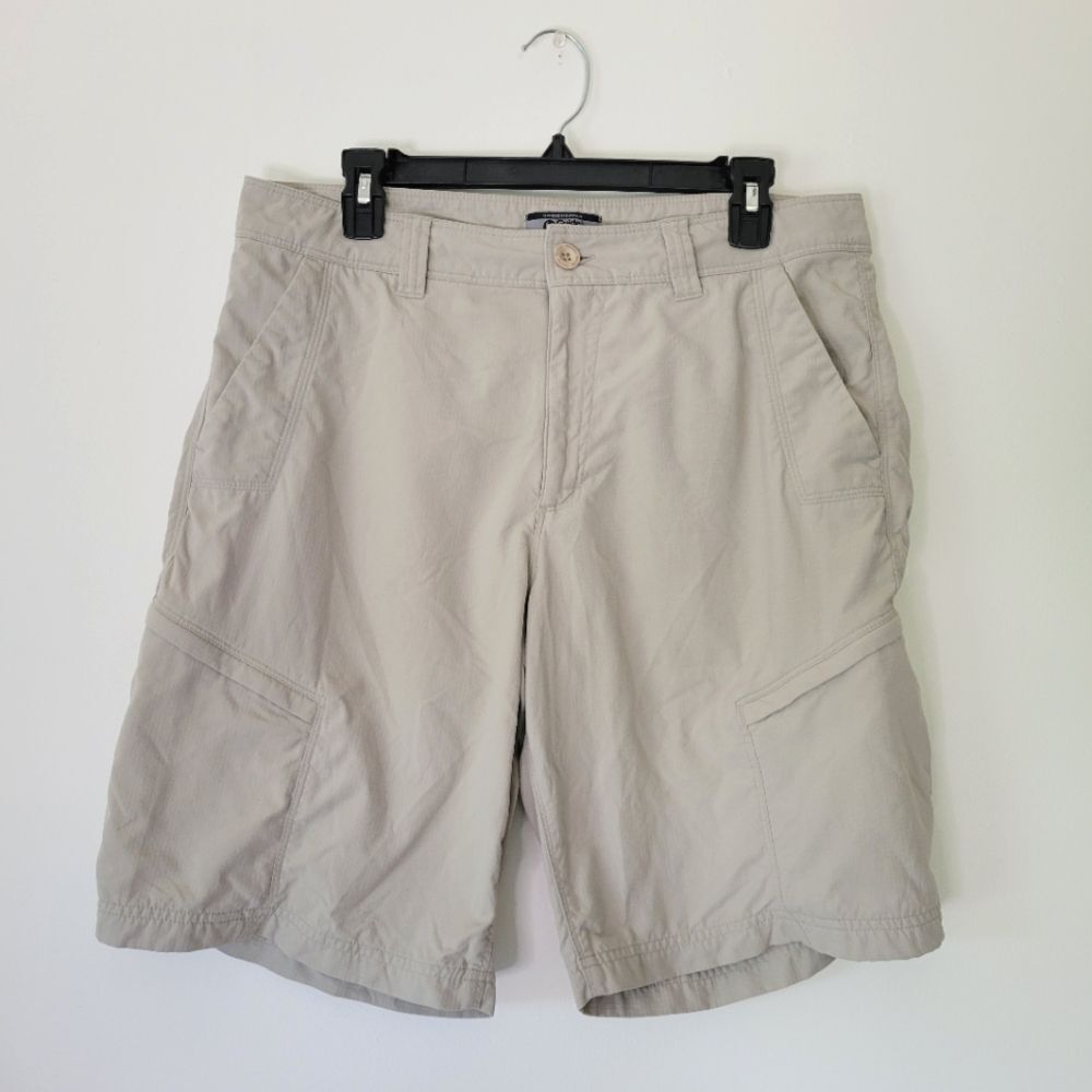 Gander Mountain Guide Series Men's Gray/Khaki Cargo Shorts Hiking Fishing 34
